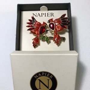 Napier Cardinal Duo Brooch
